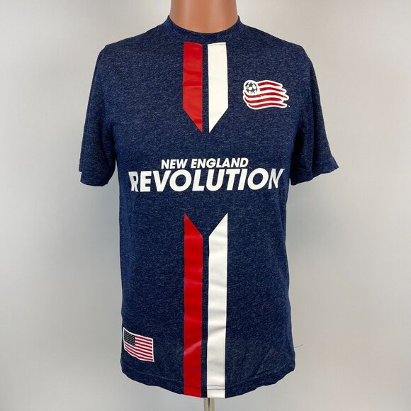 Adidas New England Revolution Performance T Shirt MLS Soccer Blue S - Picture 2 of 6